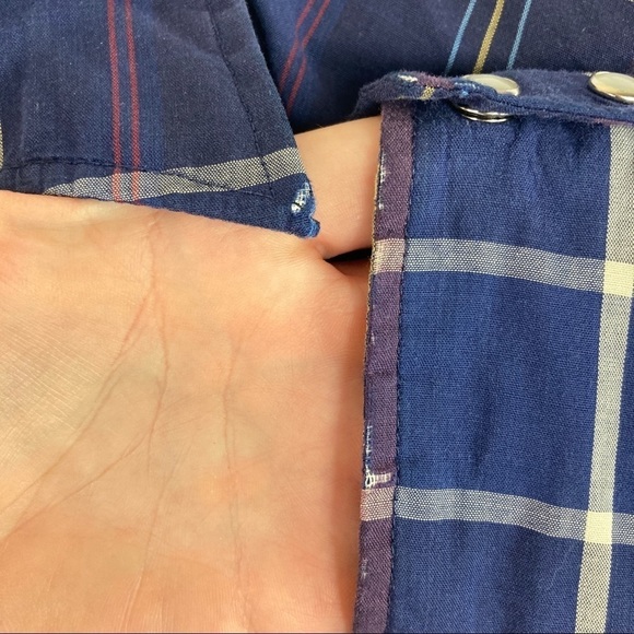 VINTAGE Youngbloods Authentic Western Plaid Pearl-Snap XL - Picture 6 of 13